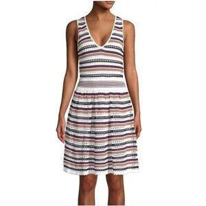 Sandro Paris Rayke Brique Knit Mini Fit And Flare Dress Women’s M READ